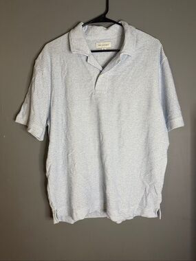 Free Assembly Textured Polo Camp Shirt Size Medium NWT